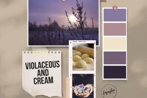 Violaceous inspiration moodboard square www.emjaybeedesign.com